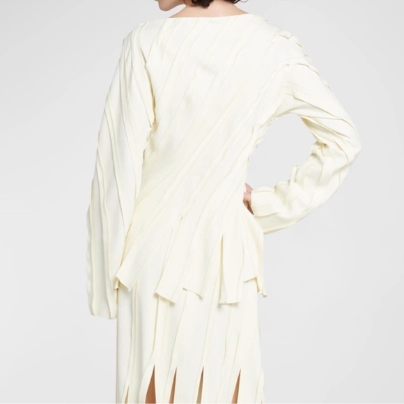 New Bottega Veneta Fluid Stretch Striped Cutaway Top Size 40 - Picture 5 of 7